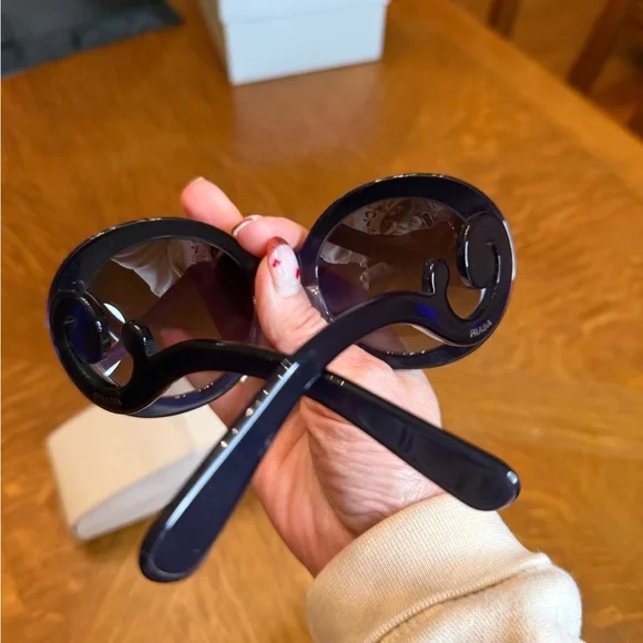 Prada Women's Dark Blue Sunglasses - Picture 6 of 7